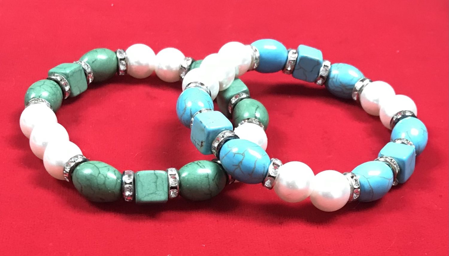 Two Beads Bracelet for Women stretchy