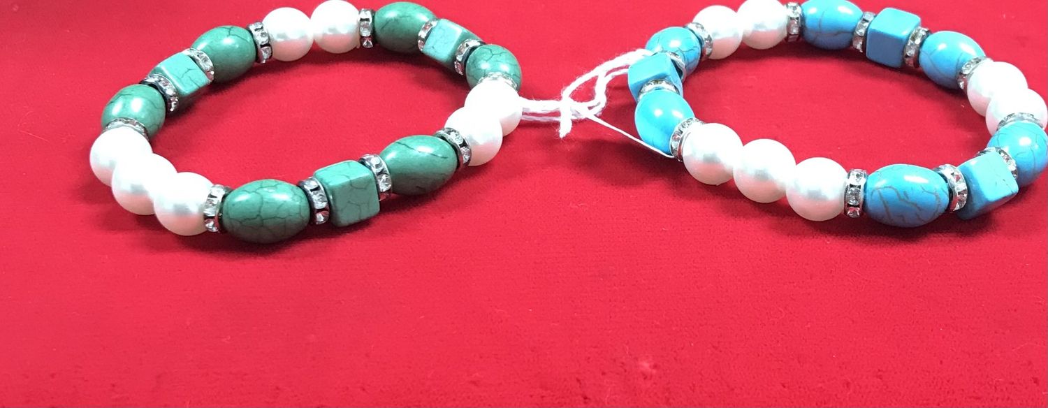 2pc Beads Bracelet. Stretchy