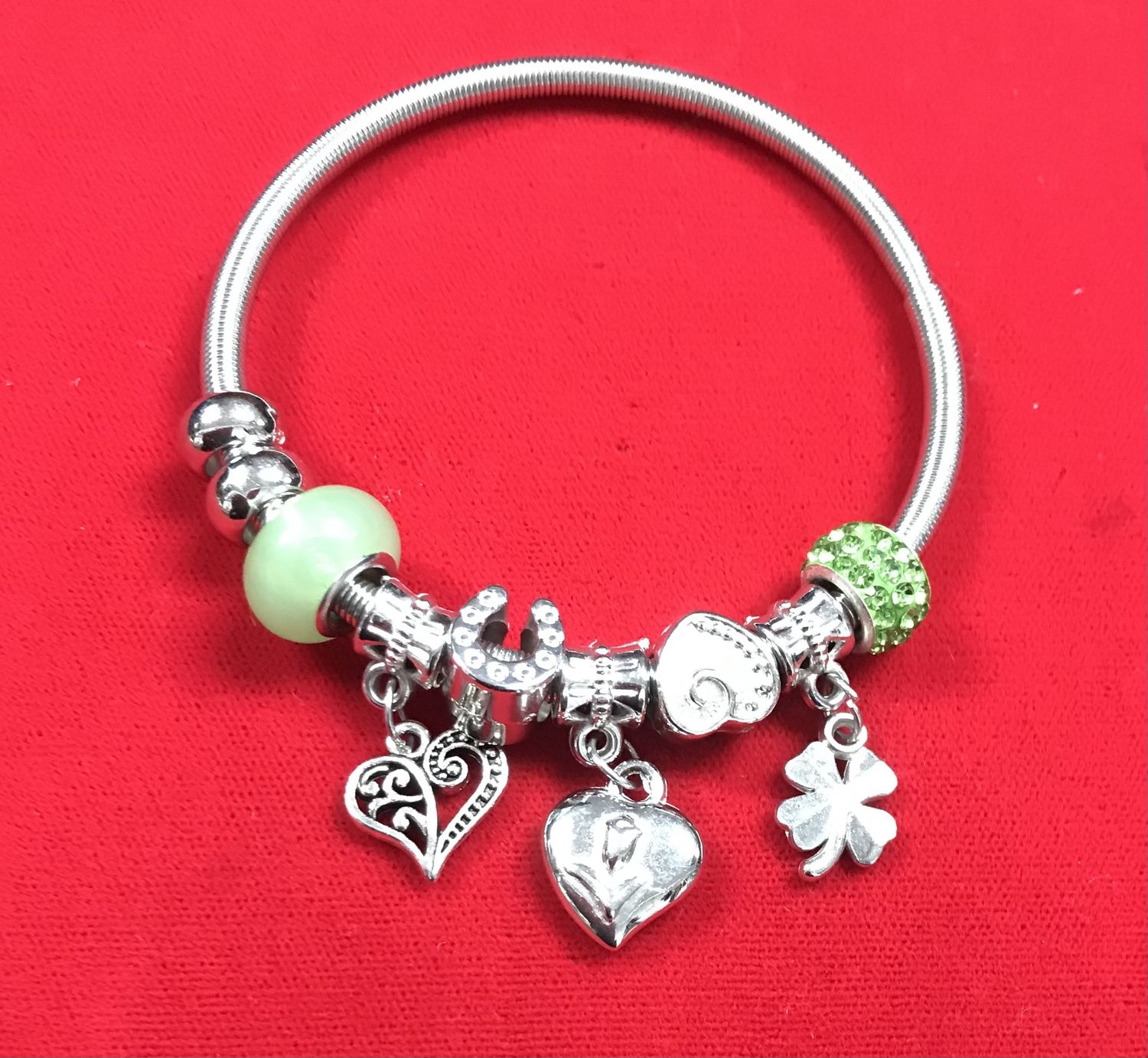 Fashion Silver Bracelet with Charms
