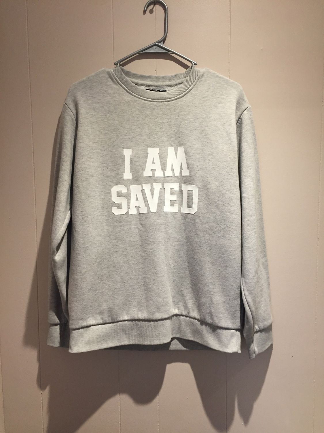 Men’s Top/Shirt: I Am Saved. GrayMedium