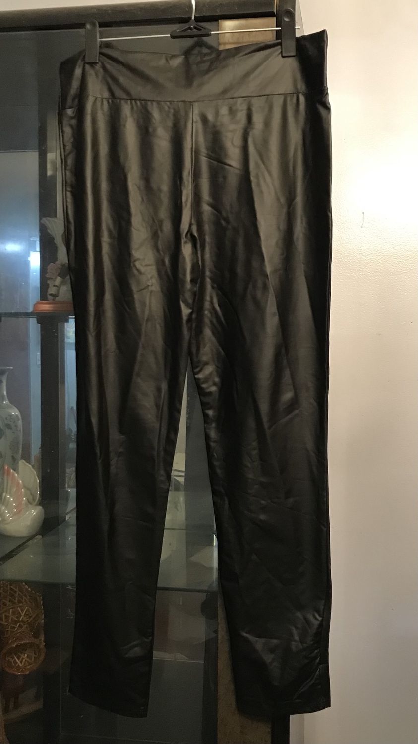 Leather Pants Women XL Black