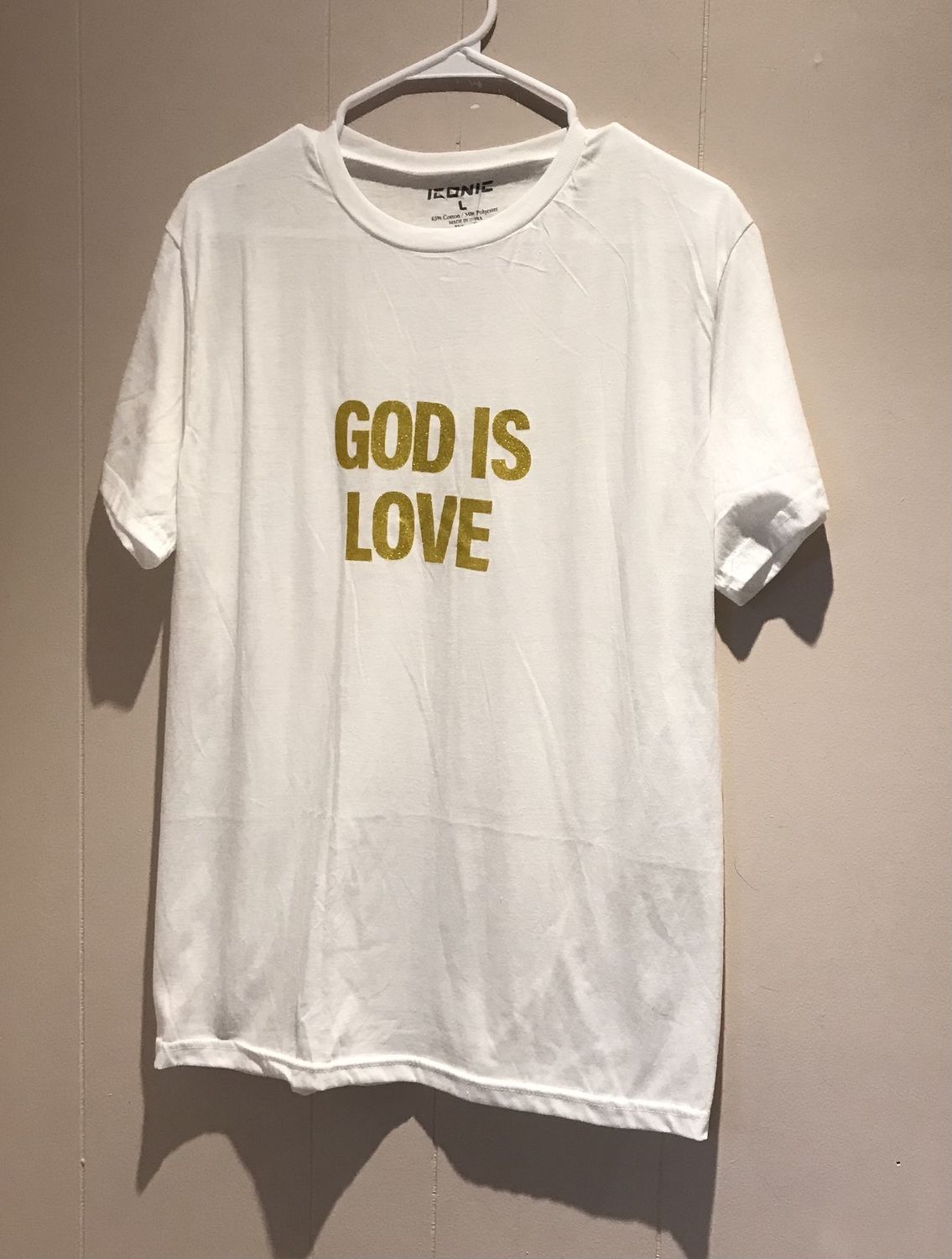God is Love  Top size Large