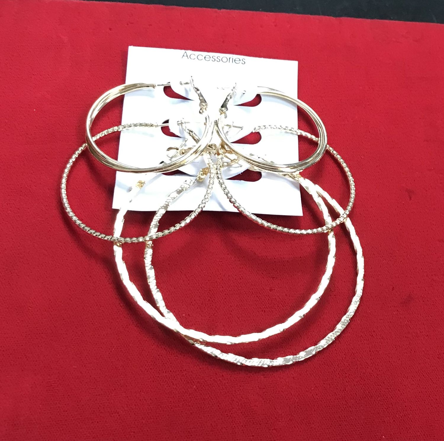 Fashion Gold 3pc Hoop Earrings