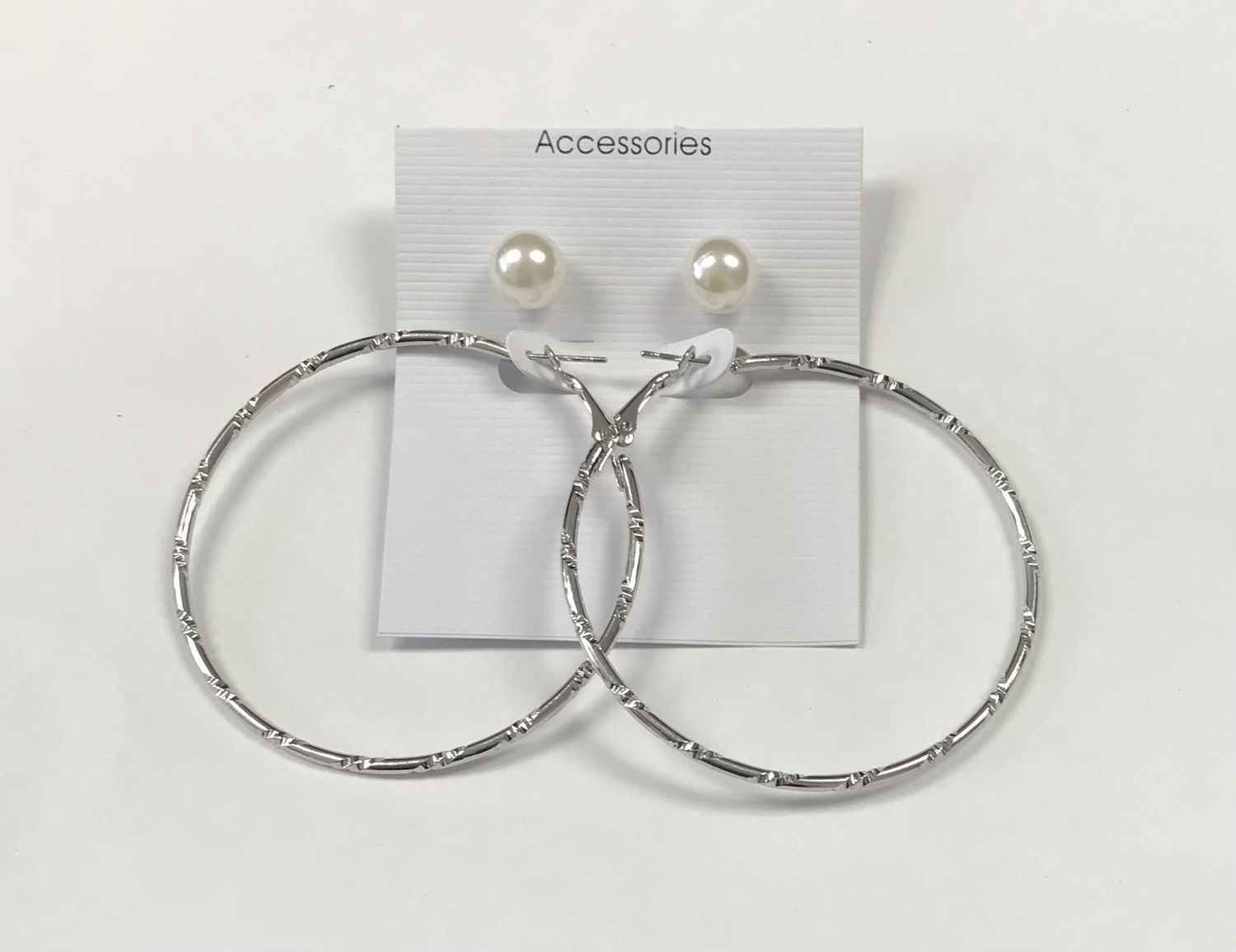 Fashion  silver Hoop Earrings with Pearls