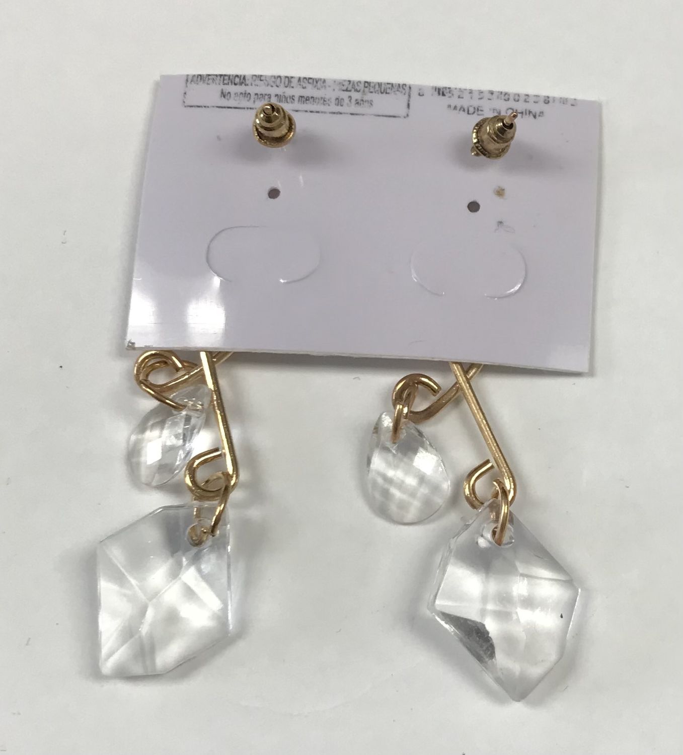 Fashion Gold Gemstone Dangling earrings