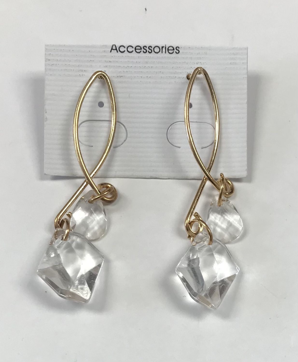 Fashion Gold Gemstone Dangling earrings