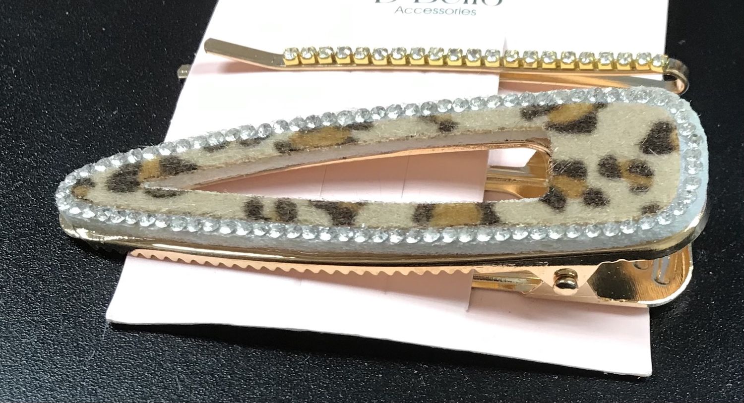 Hair Clip with Rhinestones 2pcs