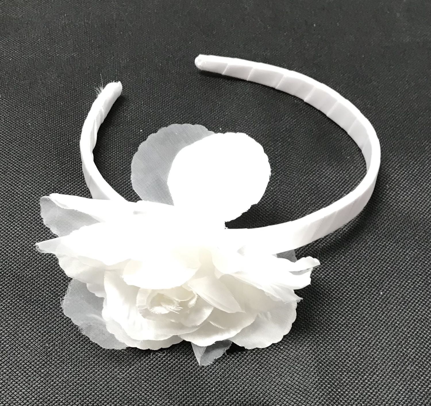 Flower Girls Hair Band WHITE
