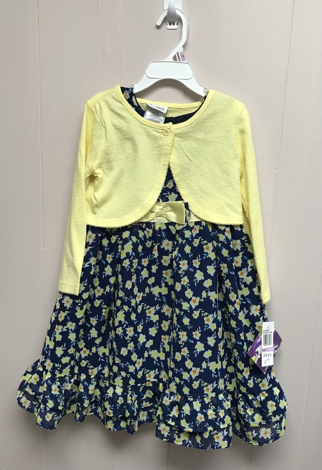 Formal outfit girls 2pc Yellow size 6