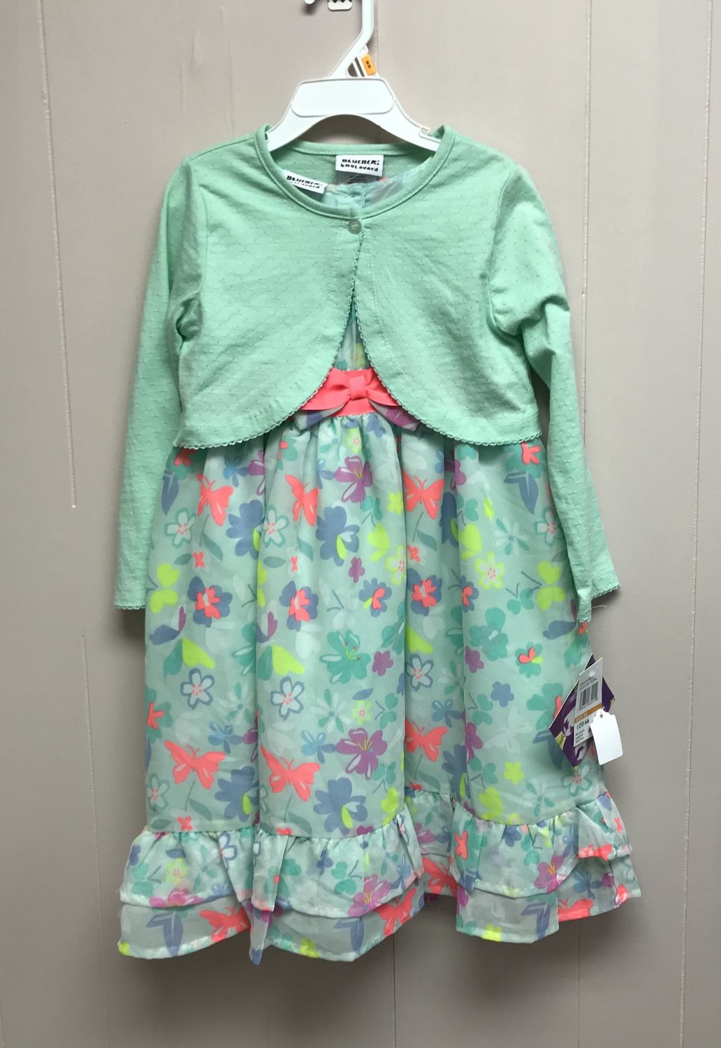 Formal outfit girls 2pc Green size 6X