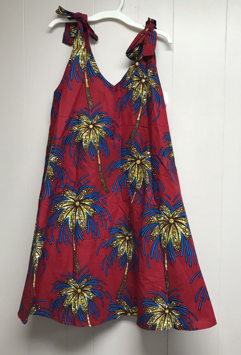 Women Shoulder Tie Dress Large