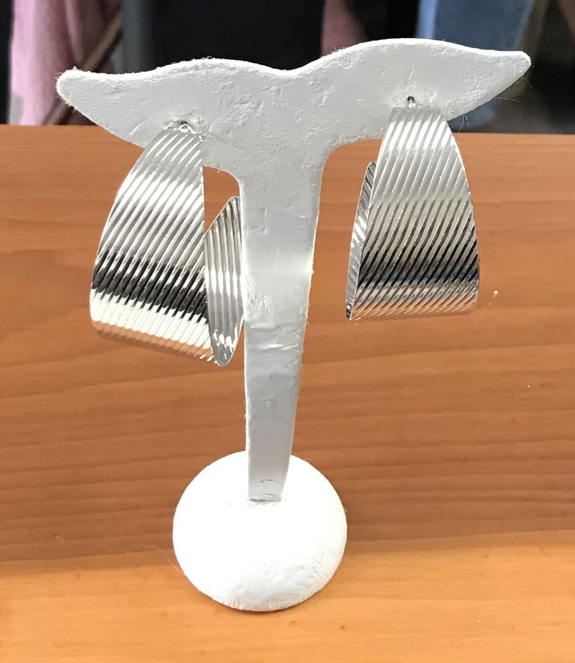 Fashion Pierce silver Hoop  Earrings