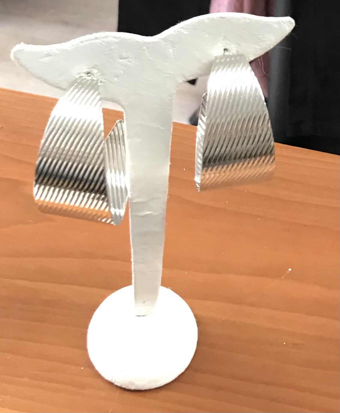 Fashion Pierce silver Hoop  Earrings