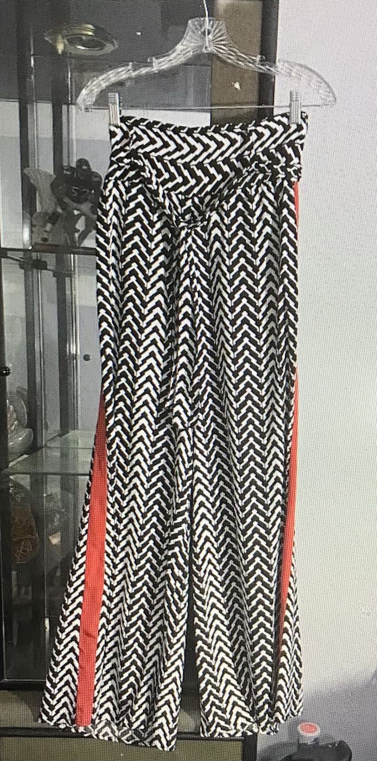 EY Signature Women’s Pull Up  Pants with Belt Wide Legs  Medium