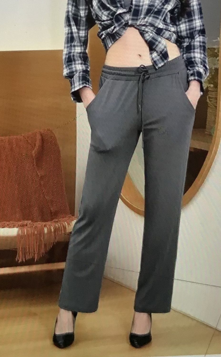 Wide Leg Sweatpants  for Women with Pockets Drawstring. Casual Wear Black  Large