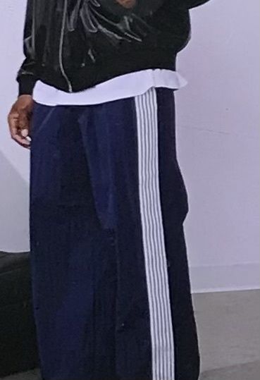 ZAFUL Men’s Baggy Track Pants Y2K Streetwear Pants Drawstring with Pockets Navy Blue Medium (32)