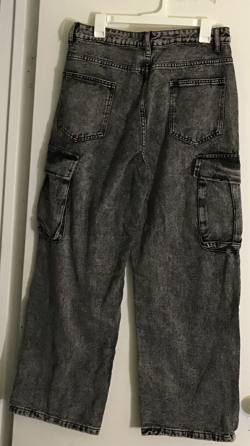 Men’s Cargo Wide Leg Jeans  Medium