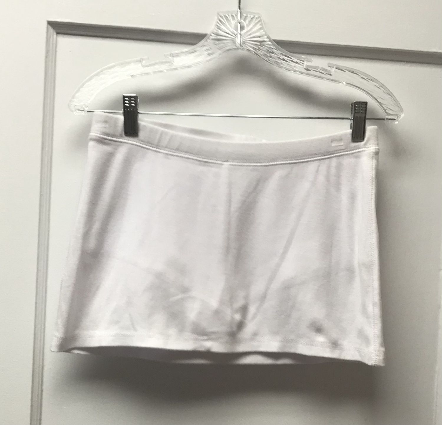 Girl’s Sports Skirt with Inner Brief WHITE  Medium