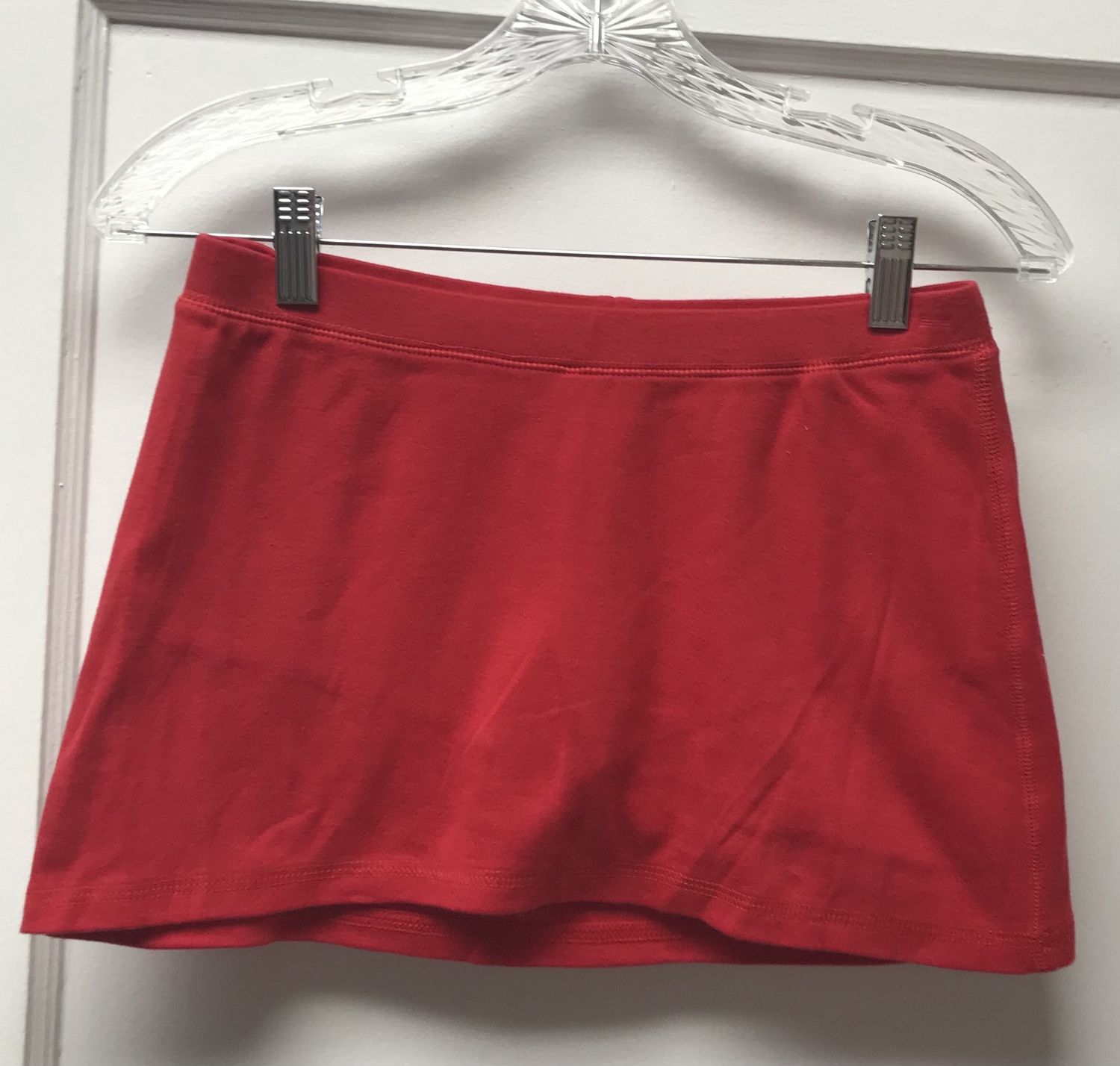 Girl’s Sports Skirt with Inner Brief SMALL Red