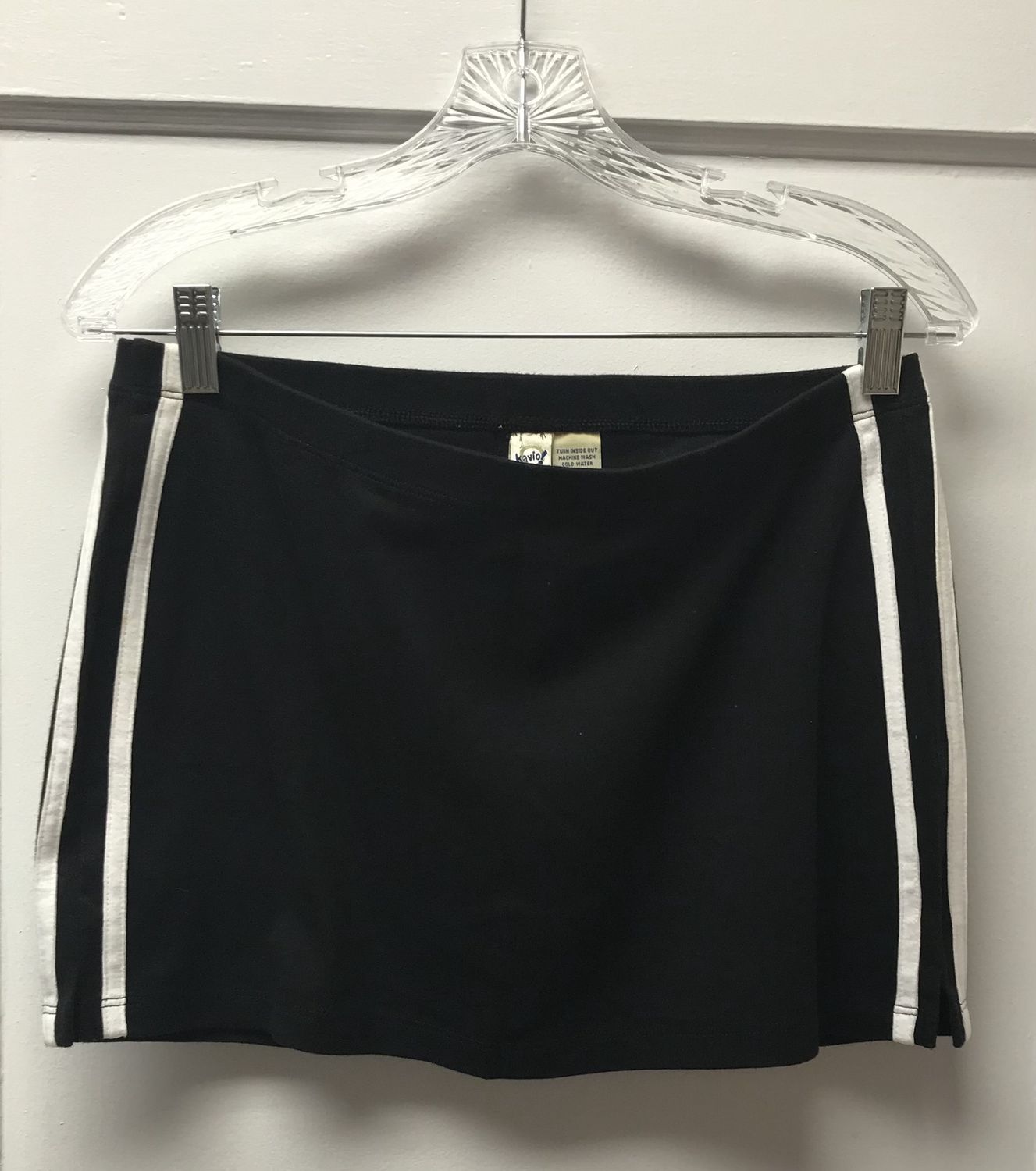 Girl’s Sports Skirt with Inner Brief Large Black