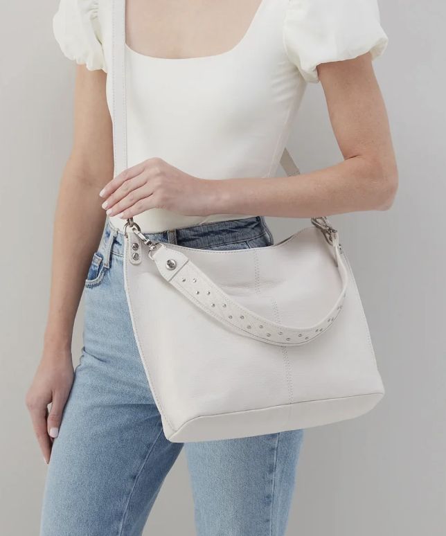 Hobo Pier Crossbody White w/Studs