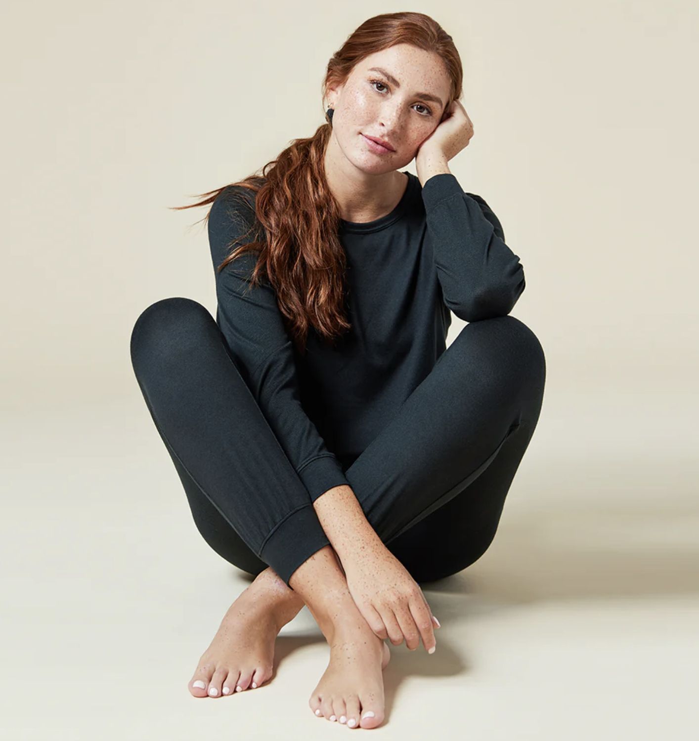 Softies Dream Crew Neck Set Black MD