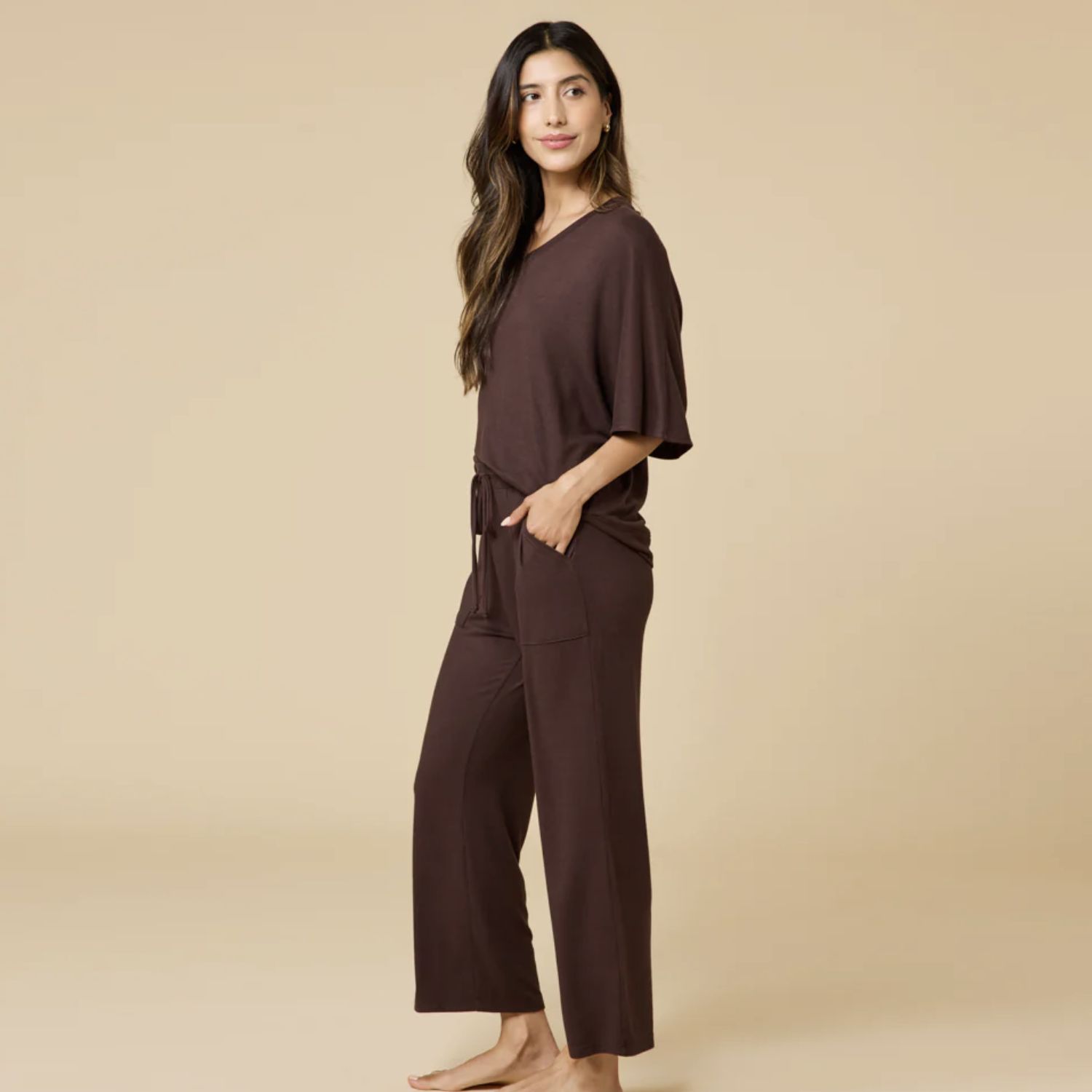 Softies Dream Relaxed VNeck Capri Set