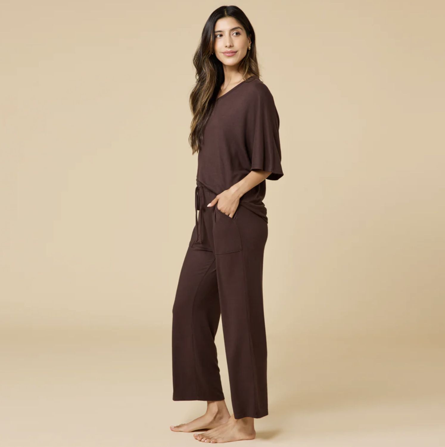 Softies Dream V-neck  Capri Set