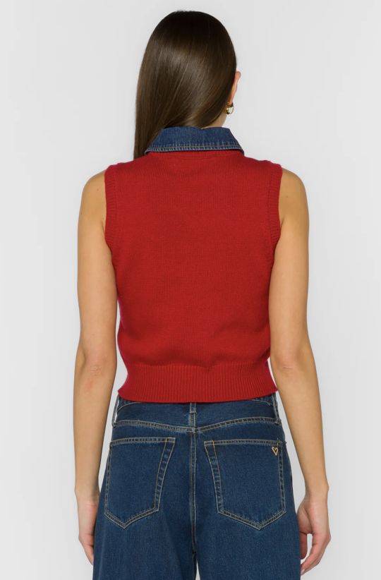 VH Red Vest W/Collar