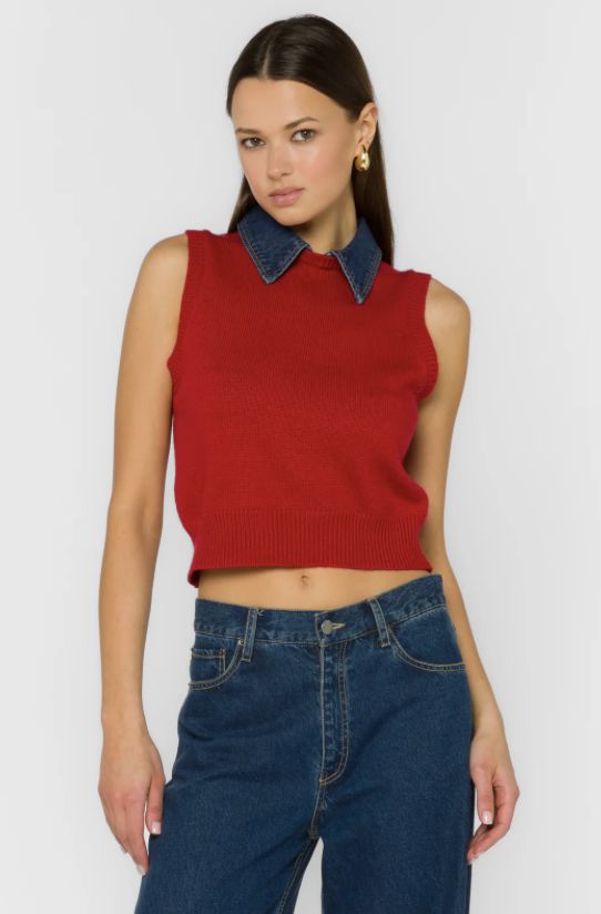 VH Red Vest W/Collar