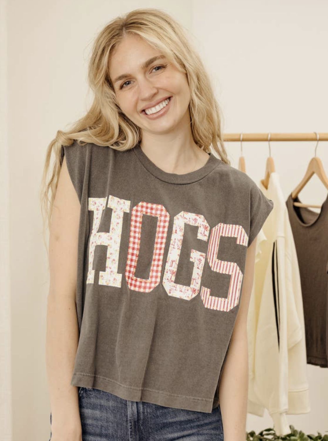 LivyLu Gray Puff Tank