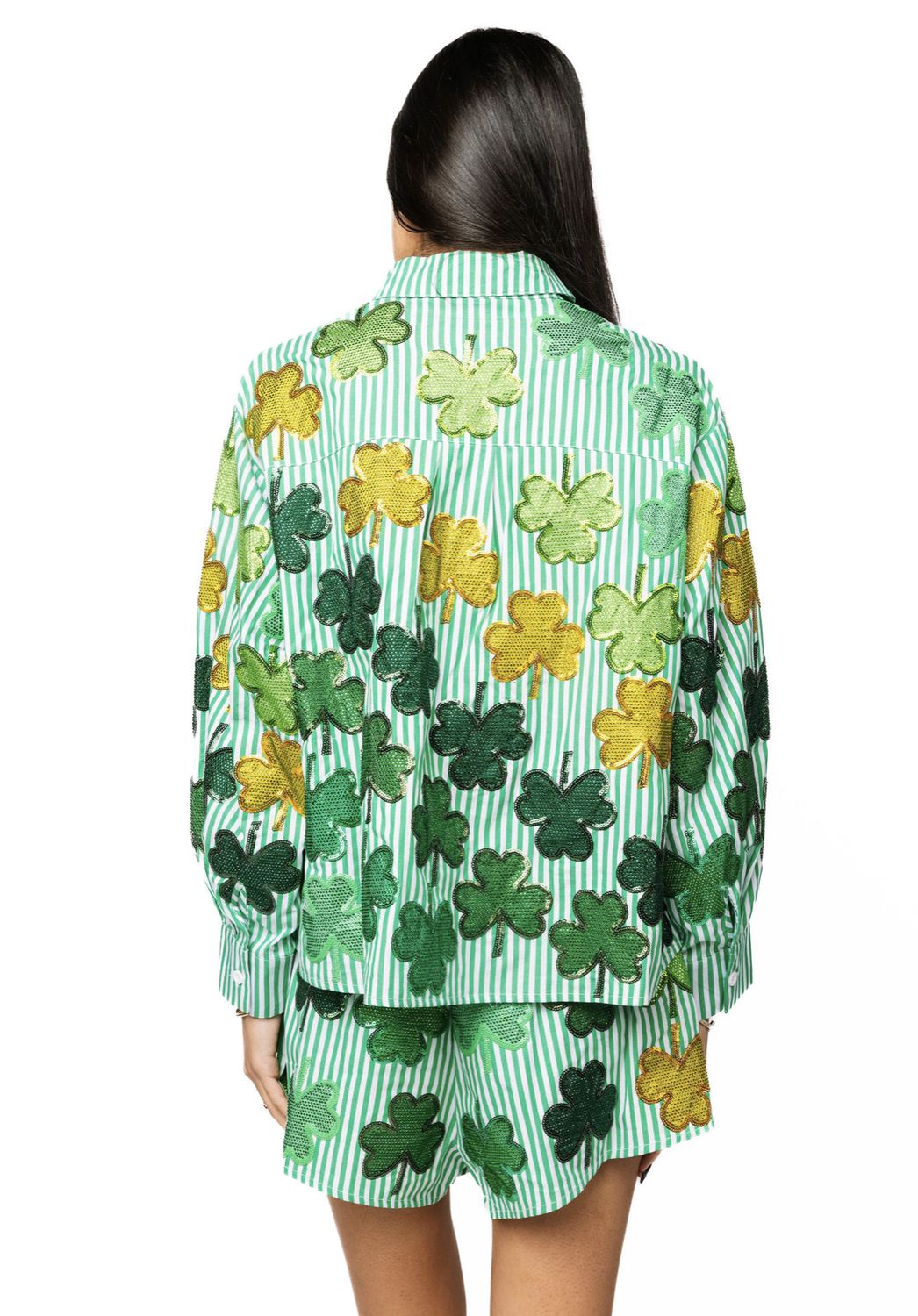 QOS Shamrock Button Up