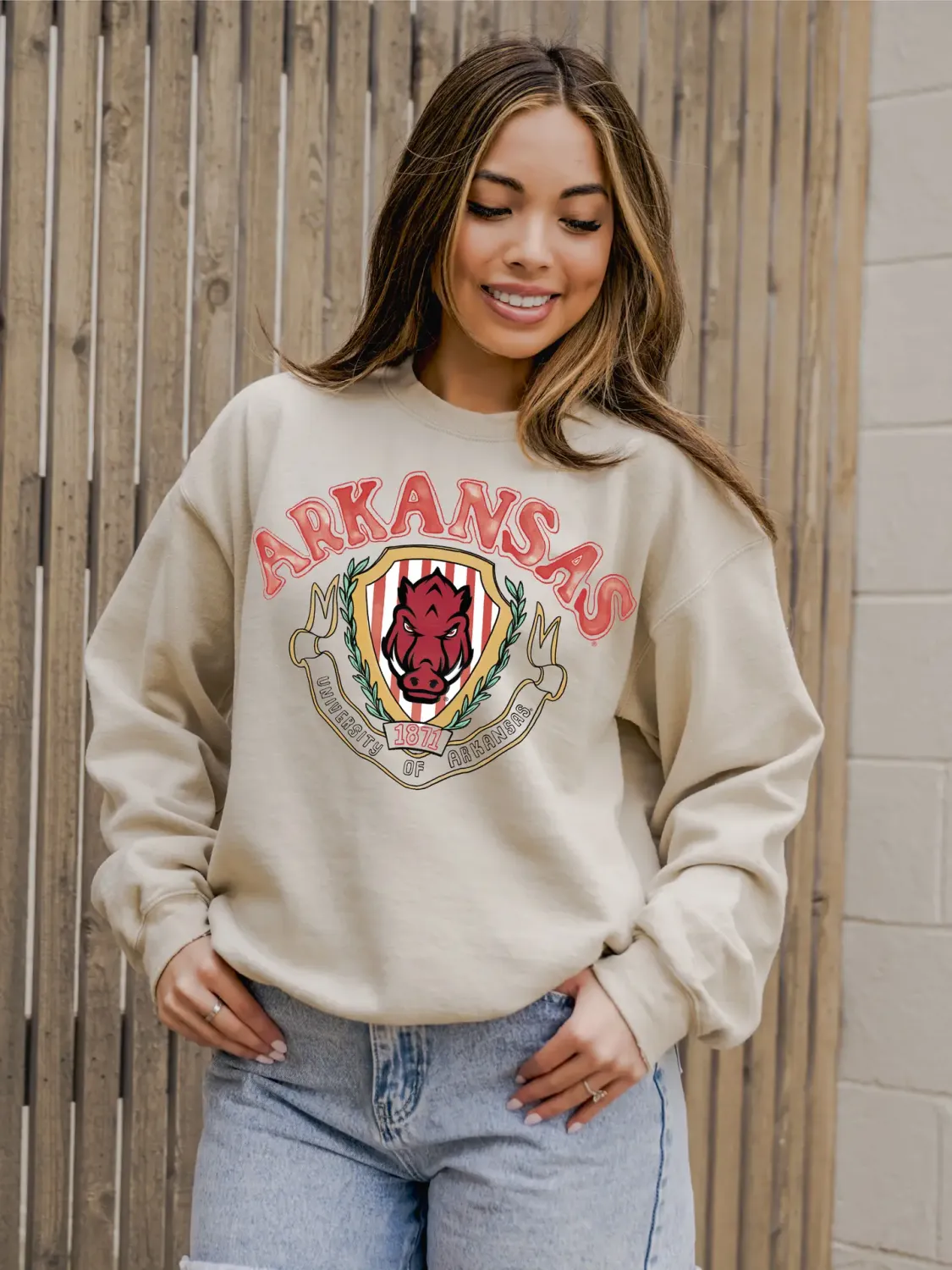 Livylu Arkansas Crest Sweatshirt