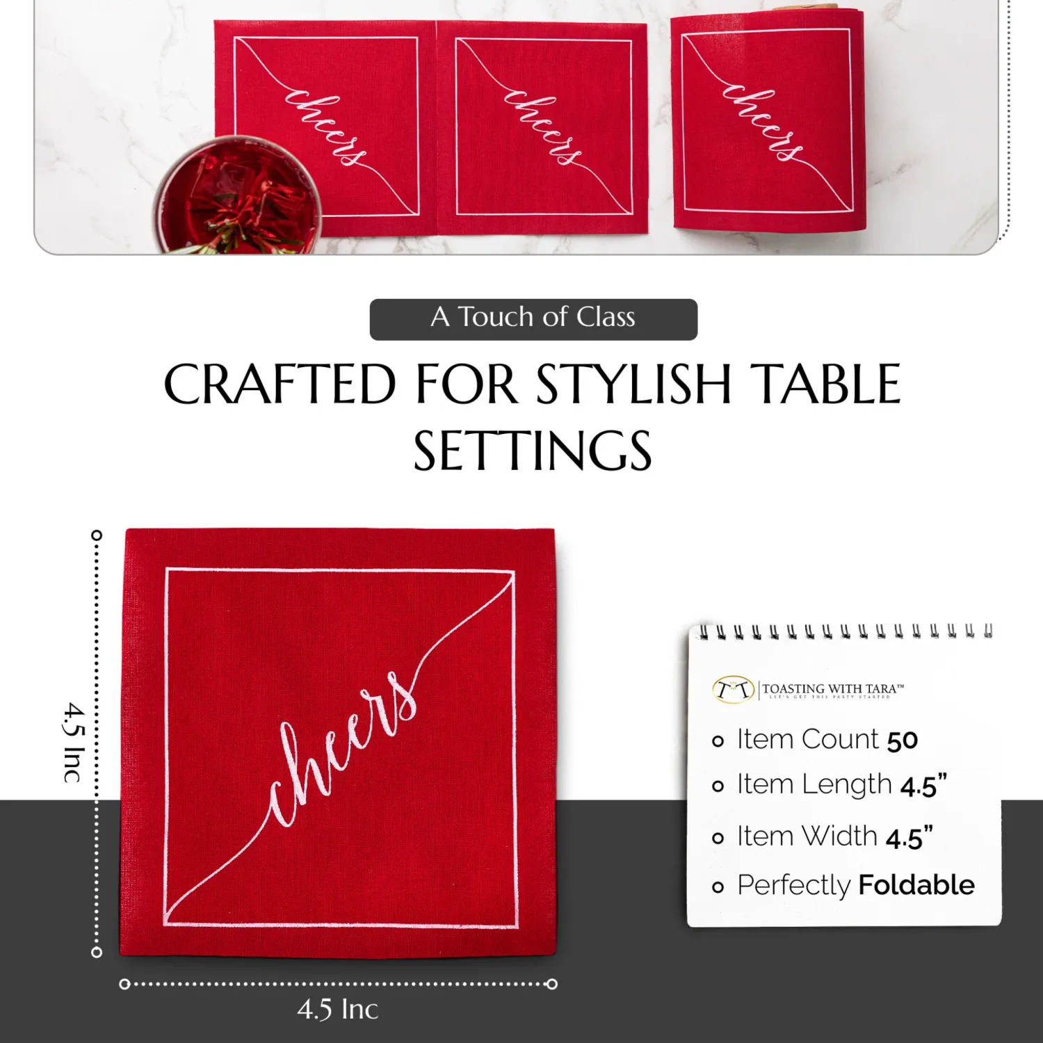 Table Theory Cocktail Napkin