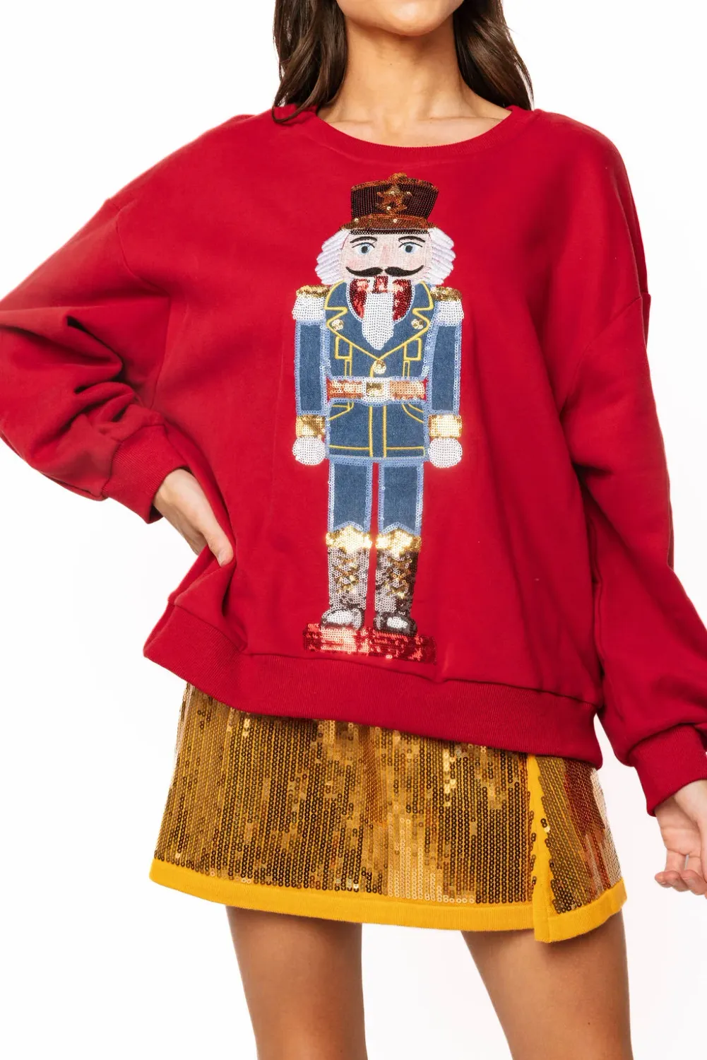 QOS Red Nutcracker Sweatshirt