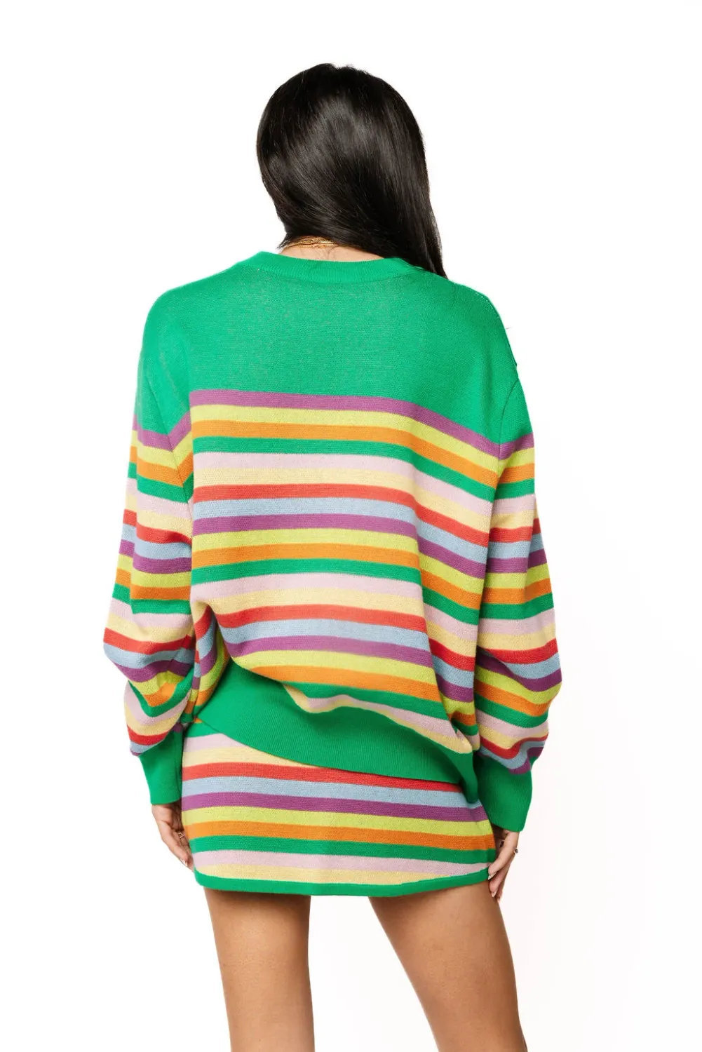 QOS Striped Santa Sweater
