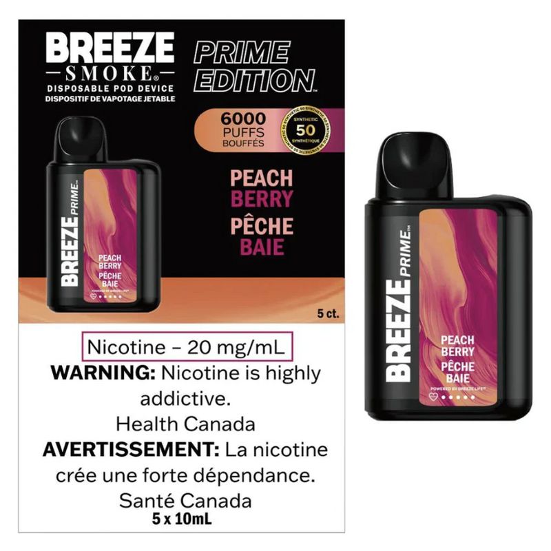 Breeze Prime 6000 - Peach Berry