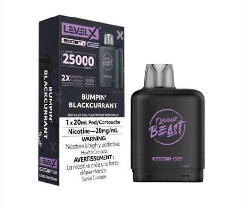 Flavour Beast Level X Boost G2 Pods 25K - Bumpin Blackcurrant