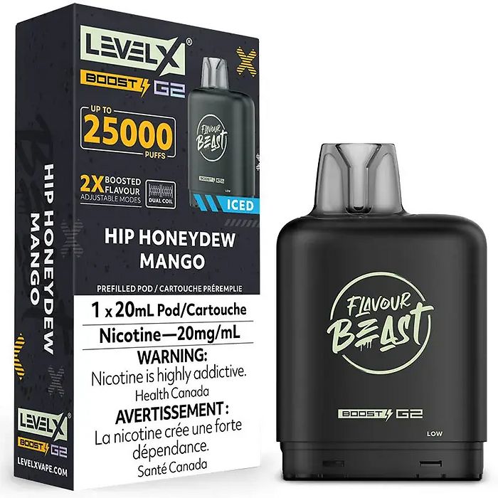 Flavour Beast Level X Boost G2 Pods 25K - Hip Honeydew Mango Iced