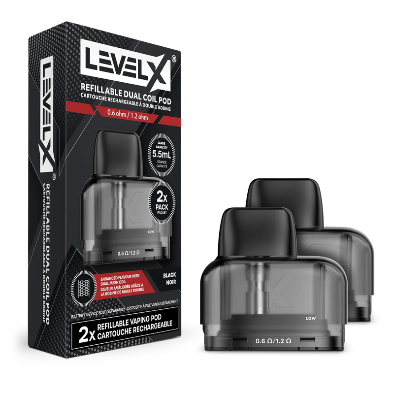 Level X Dual Coil Refillable Pod - 2 Packs