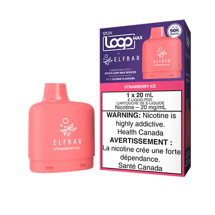 Elf Bar Loop Max 50k Pods - Strawberry Ice