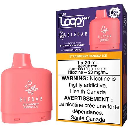 Elf Bar Loop Max 50k Pods - Strawberry Banana Ice