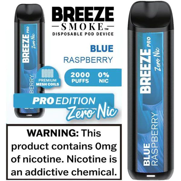 Breeze Pro 2000 Zero Nic - Blue Raspberry