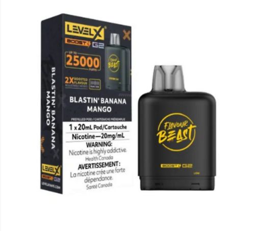 Flavour Beast Level X Boost G2 Pods 25K - Blastin' Banana Mango