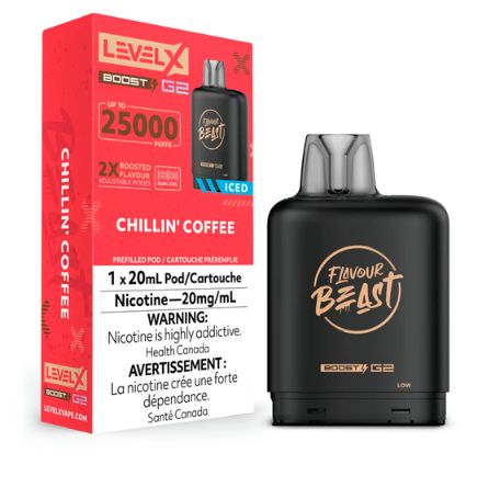 Flavour Beast Level X Boost G2 Pods 25K - Chillin' Coffee Iced