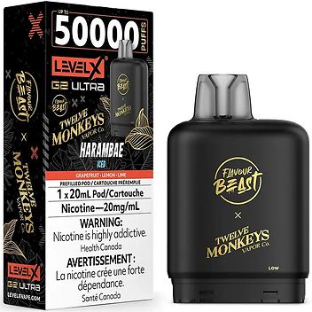 Flavour Beast Level X G2 Twelve Monkeys Ultra Pods 50K  - Harambae