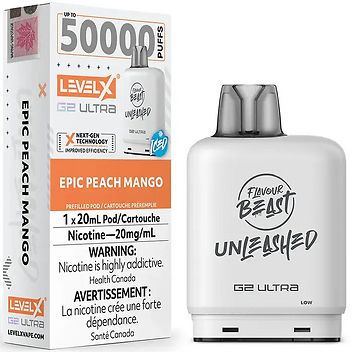 Flavour Beast Level X G2 Ultra Pods 50K  - Epic Peach Mango Iced