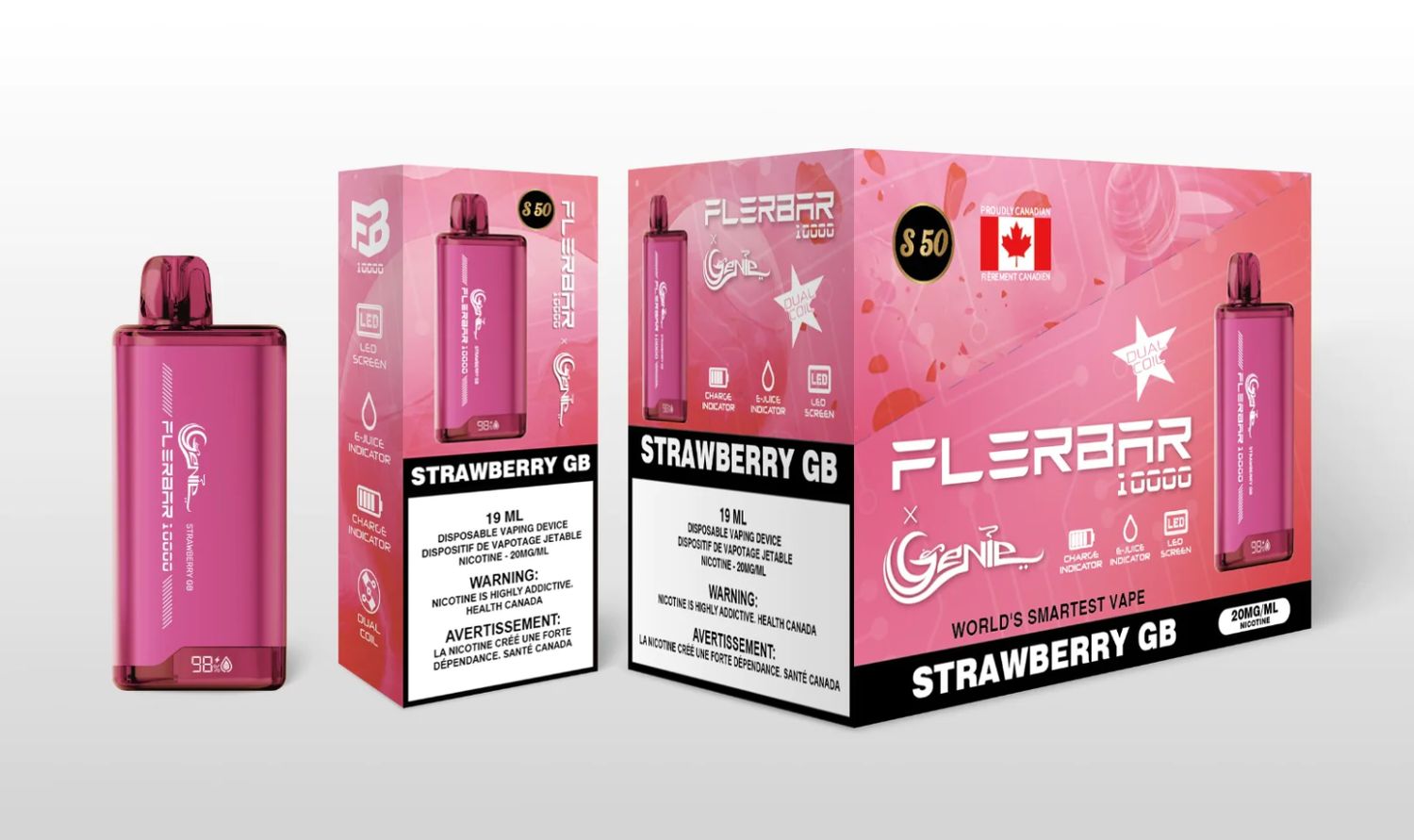 Genie Flerbar 10000 - Strawberry GB