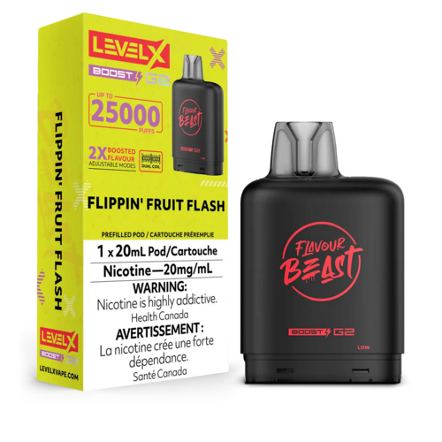 Flavour Beast Level X Boost G2 Pods 25K - Flippin' Fruit Flash