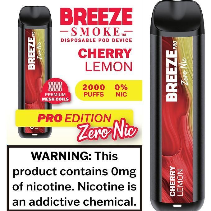 Breeze Pro 2000 Zero Nic - Cherry Lemon